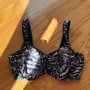 Wacoal Black and Gray Animal Print Bra